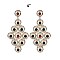 TRENDY BUBBLE WEB CHANDELIER STONE EARRINGS SLEMQ137