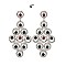 TRENDY BUBBLE WEB CHANDELIER STONE EARRINGS SLEMQ137