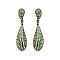 FASHIONABLE DANGLY STONE BASEBALL BAT EARRING SLEMQ141