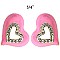Trendy Pink Heart Shapped Stud Earrings SLEMS158