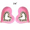 Trendy Pink Heart Shapped Stud Earrings SLEMS158