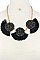 CHIC DESIGN 3-TASSELED LUSH BEADS IN FASHION CHAIN NECKLACE SET JYENE-10843