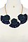 CHIC DESIGN 3-TASSELED LUSH BEADS IN FASHION CHAIN NECKLACE SET JYENE-10843