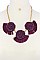 CHIC DESIGN 3-TASSELED LUSH BEADS IN FASHION CHAIN NECKLACE SET JYENE-10843