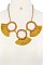 STYLISH CIRCLE TASSELED BEADS STATEMENT NECKLACE SET JY-ENE-10844