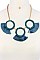 STYLISH CIRCLE TASSELED BEADS STATEMENT NECKLACE SET JY-ENE-10844