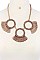 STYLISH CIRCLE TASSELED BEADS STATEMENT NECKLACE SET JY-ENE-10844