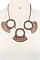 STYLISH CIRCLE TASSELED BEADS STATEMENT NECKLACE SET JY-ENE-10844