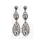 Fashionable Dangly Teardrop Gem Earrings SLEQ106