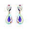 FASHIONABLE DANGLY TEARDROP GEM EARRINGS SLEQ148