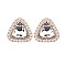 Trendy Triangle Gem with Pearl Stud Earrings SLEQ150