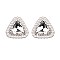 Trendy Triangle Gem with Pearl Stud Earrings SLEQ150