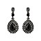FASHIONABLE DANGLY TEARDROP W/ STONES EARRINGS SLEQ154