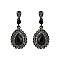 FASHIONABLE DANGLY TEARDROP W/ STONES EARRINGS SLEQ154