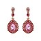 FASHIONABLE DANGLY TEARDROP W/ STONES EARRINGS SLEQ154
