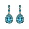 FASHIONABLE DANGLY TEARDROP W/ STONES EARRINGS SLEQ154