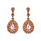 FASHIONABLE DANGLY TEARDROP W/ STONES EARRINGS SLEQ154