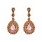 FASHIONABLE DANGLY TEARDROP W/ STONES EARRINGS SLEQ154