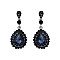 FASHIONABLE DANGLY TEARDROP W/ STONES EARRINGS SLEQ154