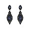 FASHIONABLE DANGLY LEAF W/ OVAL GEM and STONES EARRINGS SLEQ158