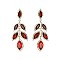 Fashionable Dangly Marquise Gem Leaf Earrings SLEQ170