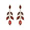 Fashionable Dangly Marquise Gem Leaf Earrings SLEQ170