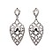 Fashionable Dangly Teardrop Gem with Stones Earrings SLEQ177