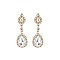 FASHIONABLE SMALL DANGLY TEARDROP RHINESTONE SLEQ200
