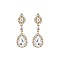 FASHIONABLE SMALL DANGLY TEARDROP RHINESTONE SLEQ200