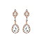 FASHIONABLE SMALL DANGLY TEARDROP RHINESTONE SLEQ200