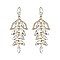 Fashionable Dangly Leaf Marquise Gem Cluster Earrings SLEQ202