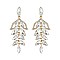 Fashionable Dangly Leaf Marquise Gem Cluster Earrings SLEQ202