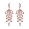 Fashionable Dangly Leaf Marquise Gem Cluster Earrings SLEQ202