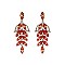 Fashionable Dangly Leaf Marquise Gem Cluster Earrings SLEQ202