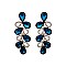 Fashionable Dangly Teardrop Cluster Earrings SLEQ205