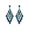 Fashionable Dangly Multi Teardrop Gem Cluster Earrings SLEQ207