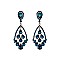 Teardrop Gem Cluster Dangly Earrings SLEQ209