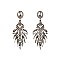 Fashionable Dangly Gem Cluster Leaf Earrings SLEQ214