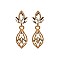 Fashionable Dangly Marquise Gem Cluster Leaf Earrings SLEQ215