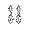 Fashionable Dangly Marquise Gem Cluster Leaf Earrings SLEQ215