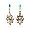 Fashionable Dangly Marquise Gem Earrings SLEQ228