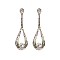 PEARL POST CRYSTAL DROP EARRING SLEQ248
