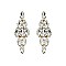 FASHIONABLE DIAMOND STONE GEM GLASS POST EARRING