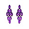 FASHIONABLE DIAMOND STONE GEM GLASS POST EARRING