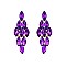 FASHIONABLE DIAMOND STONE GEM GLASS POST EARRING