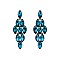 FASHIONABLE DIAMOND STONE GEM GLASS POST EARRING