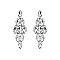 FASHIONABLE DIAMOND STONE GEM GLASS POST EARRING