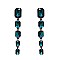RECTANGLE GEM DROP EARRINGS