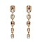 RECTANGLE GEM DROP EARRINGS