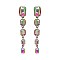 RECTANGLE GEM DROP EARRINGS